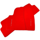 Red Floor Mats for Tesla Model 3 (2017-2023) with Red Trim - AutoWin