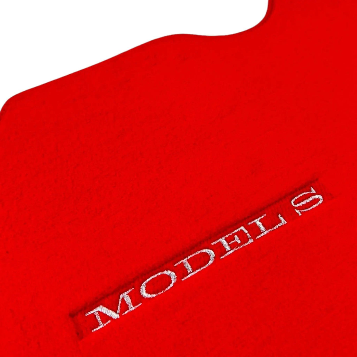 Red Floor Mats For Tesla Model S (2012-2023) with Red Trim - AutoWin