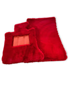 Red Sheepskin Floor Mats For Bentley Bentayga Er56 Design Brand - AutoWin