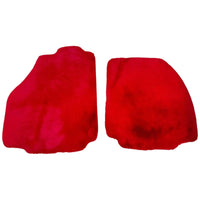 Red Sheepskin Floor Mats for Ferrari 488 Pista Spider (2019-2021)