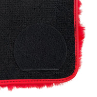 Red Sheepskin Floor Mats for Ferrari Portofino (2018-2023)
