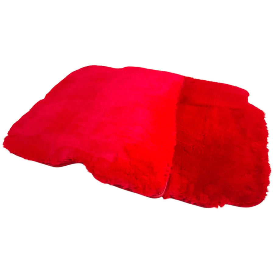 Red Sheepskin Floor Mats for Ferrari Portofino (2018-2023)