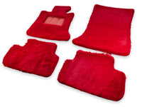 Red Sheepskin Floor Mats For Rolls Royce Phantom VIII (2017-2024) Design Brand - AutoWin