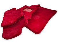 Red Sheepskin Floor Mats For Rolls Royce Phantom VIII (2017-2024) Design Brand - AutoWin