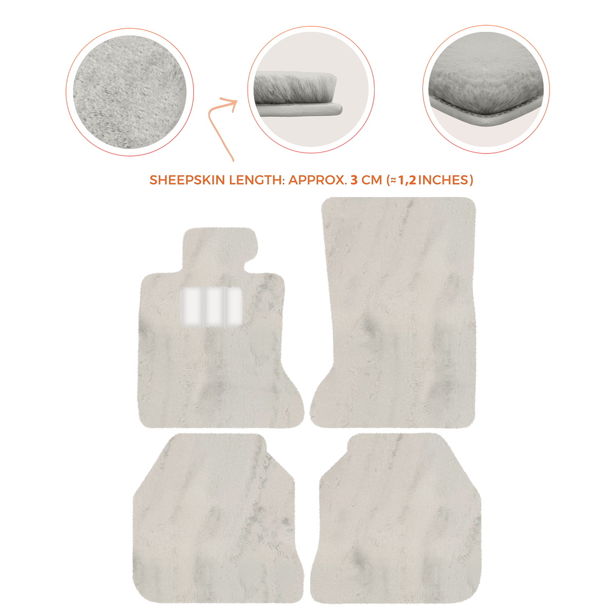 Luxury Sheepskin Floor Mats for Rolls-Royce Ghost RR2 (2010-2014)