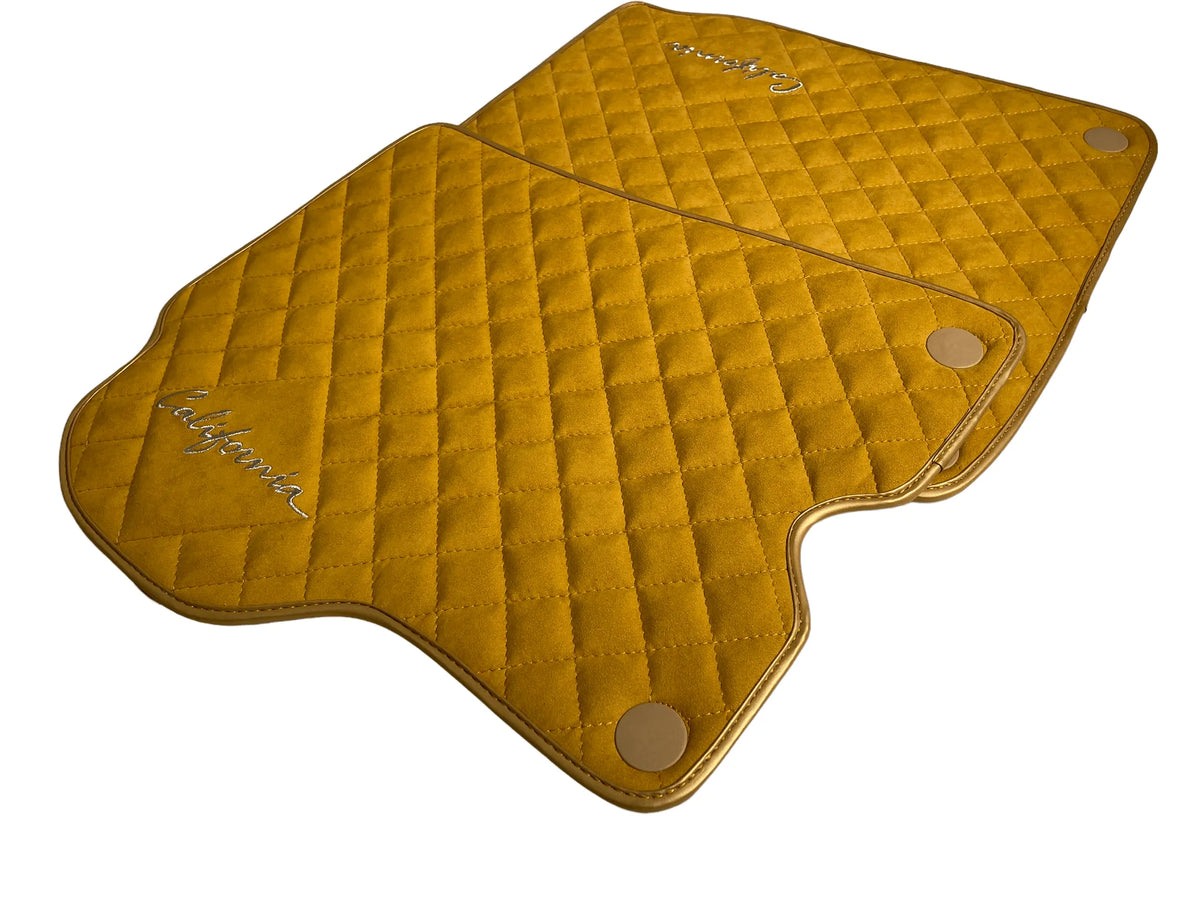 Beige Alcantara Bilmatter For Ferrari California 2008-2014 - AutoWin