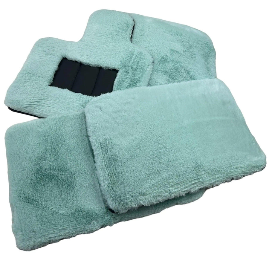 Tiffany Blue Sheepskin Floor Mats For Rolls Royce Ghost Series I (2010–2020) Er56 Design Brand - AutoWin