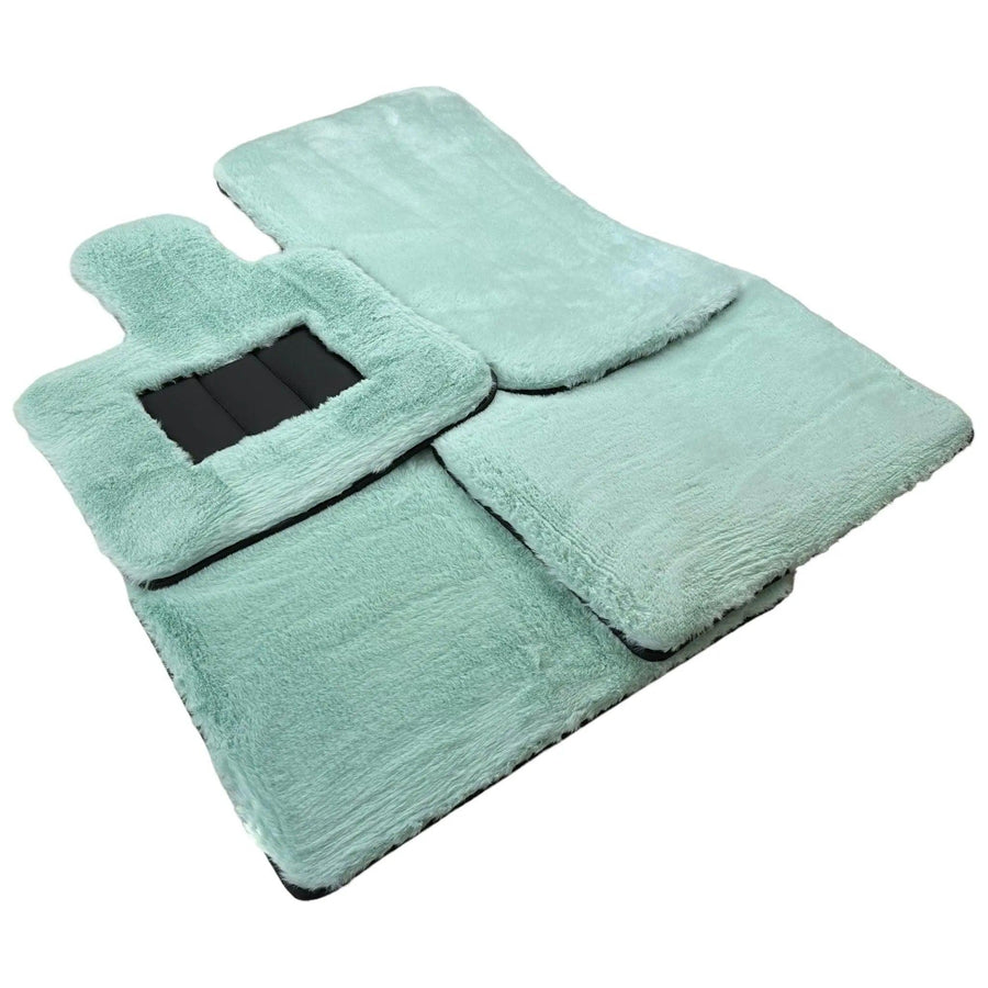 Tiffany Blue Sheepskin Floor Mats For Rolls Royce Wraith 2013–2023 Er56 Design - AutoWin