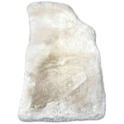 White Sheepskin Floor Mats for Bentley Continental GT (2018-2023) ER56 Design - AutoWin