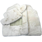 White Sheepskin Floor Mats for Bentley Continental GTC (2011-2018) ER56 Design - AutoWin