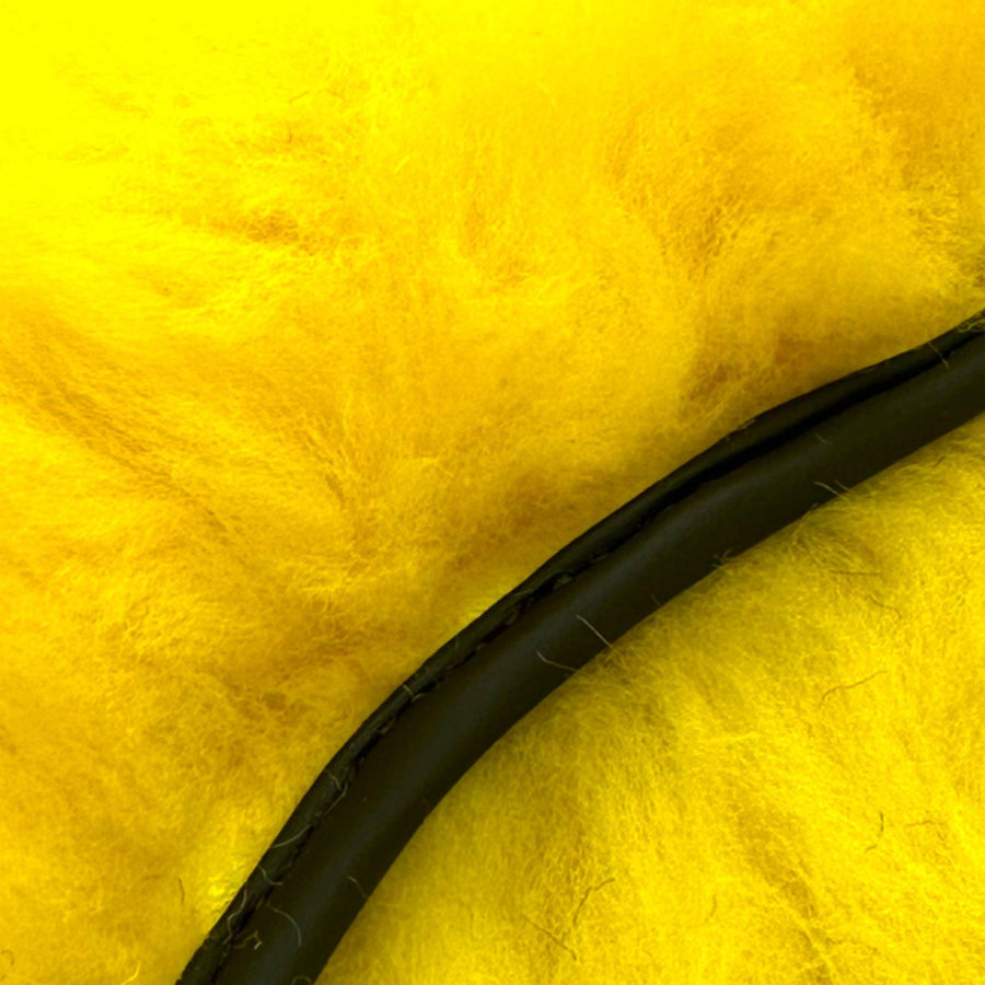Yellow Sheepskin Floor Mats for Rolls Royce Cullinan Rr31 (2018-2023) ER56 Design Brand - AutoWin
