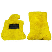 Yellow Sheepskin Floor Mats for Rolls Royce Phantom VIII (2017-2024) ER56 Design Brand - AutoWin