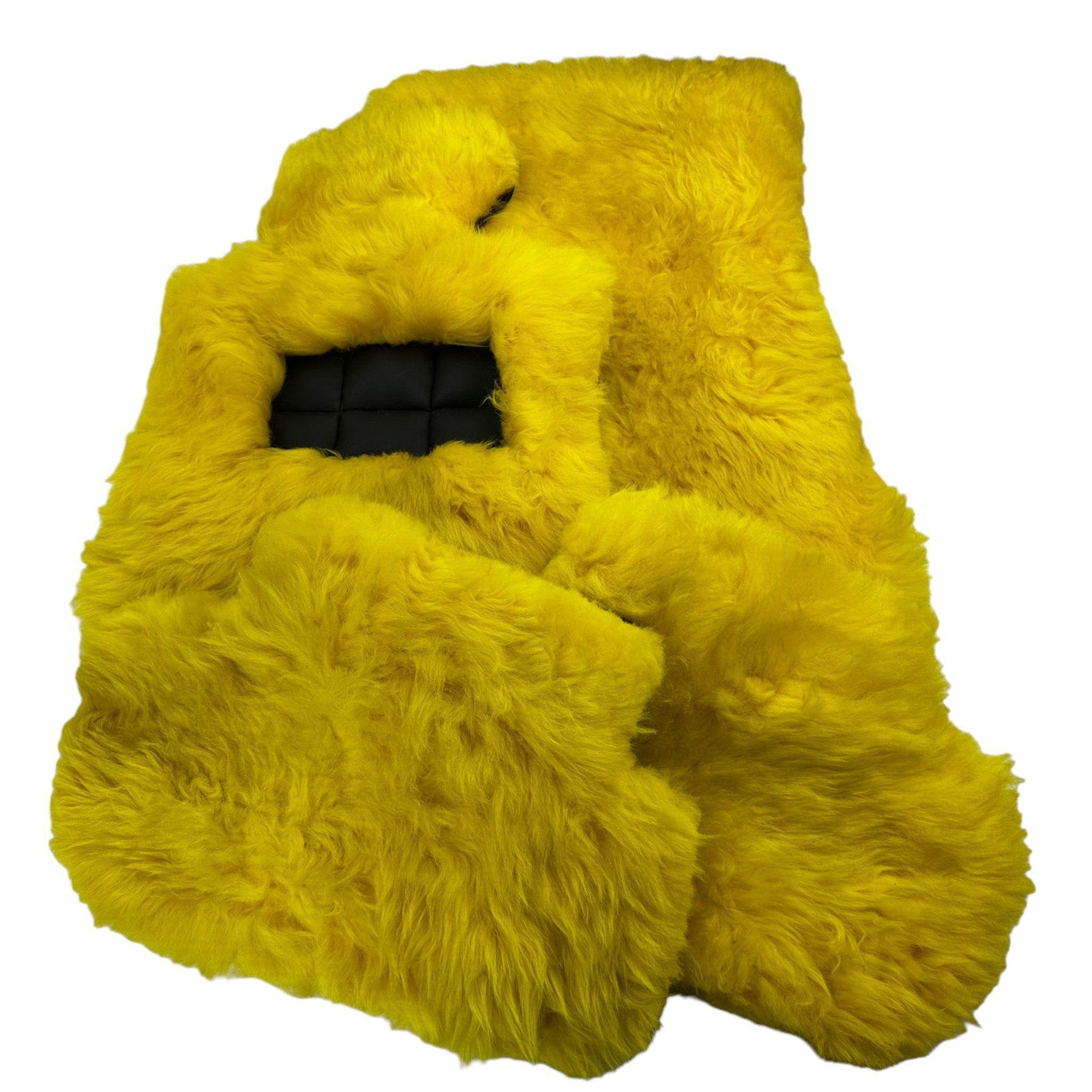 Yellow Sheepskin Floor Mats for Rolls-Royce Spectre (2023-2024) ER56 Design Brand - AutoWin