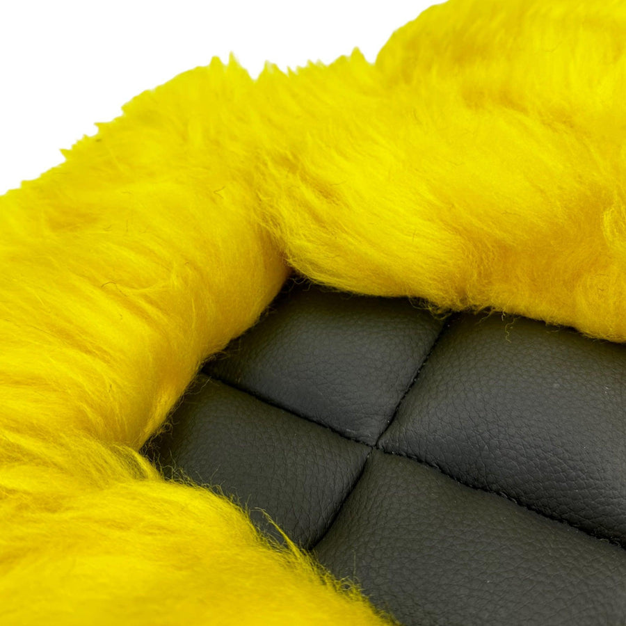 Yellow Sheepskin Floor Mats for Rolls-Royce Spectre (2023-2024) ER56 Design Brand - AutoWin