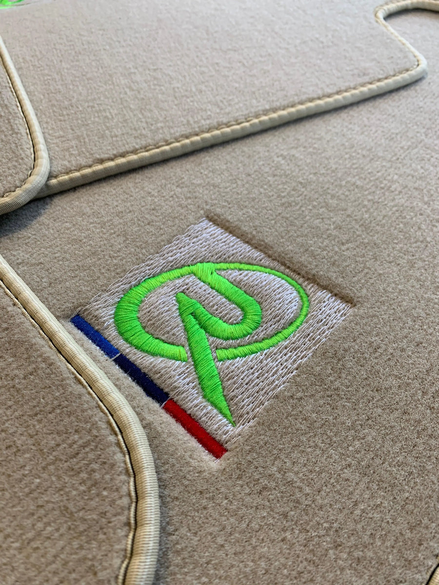 Beige Floor Mats For BMW 1 Series F40 Brand Tailored Set Perfect Fit Green - AutoWin