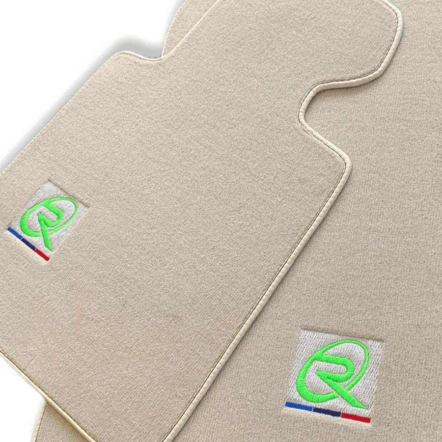 Beige Floor Mats For BMW 3 Series E46 Coupe Brand Tailored Set Perfect Fit Green Collection - AutoWin