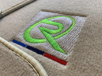 Beige Floor Mats For BMW 6 Series F12 ROVBUT Brand Tailored Set Perfect Fit Green SNIP Collection - AutoWin