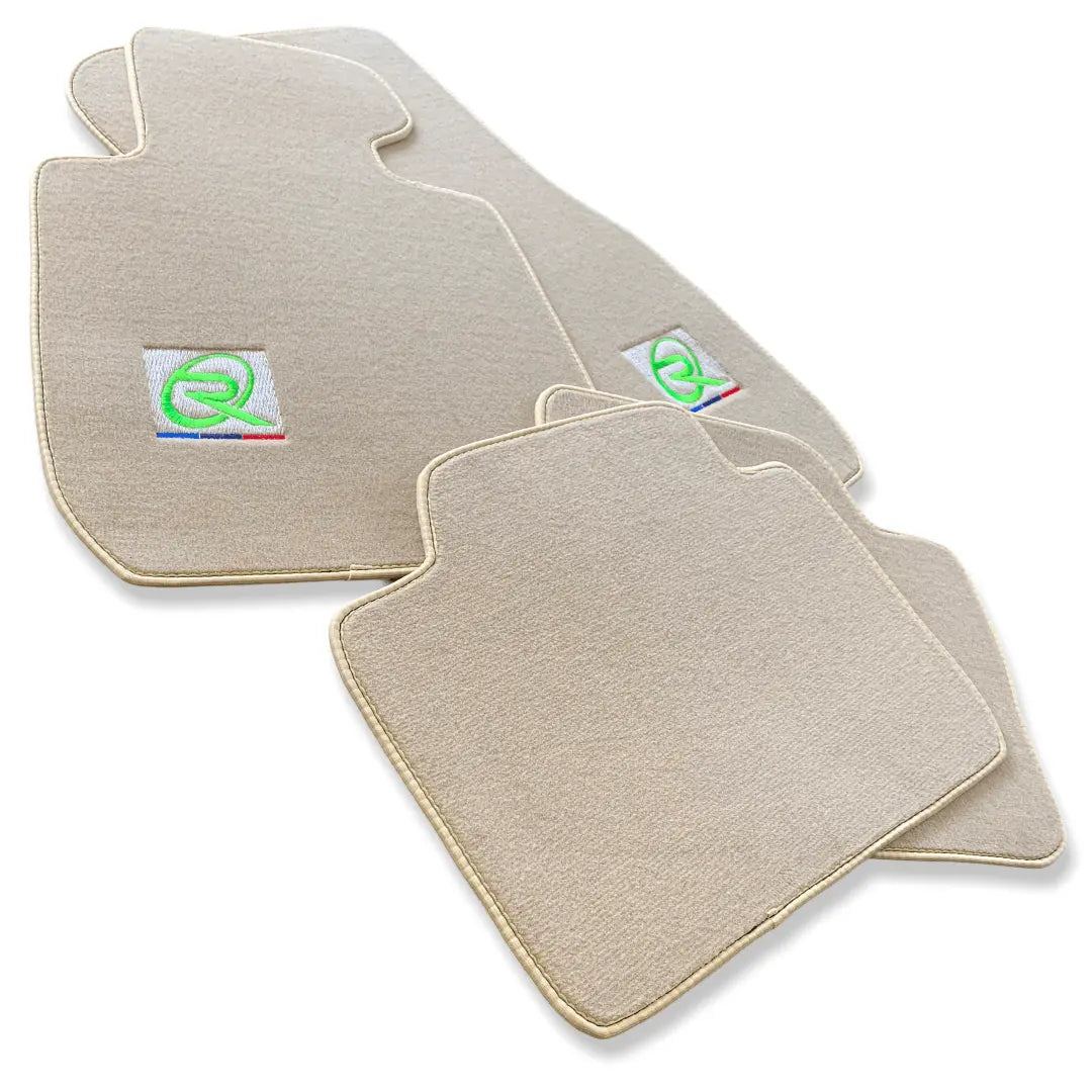 Beige Floor Mats For BMW 7 Series E66 ROVBUT Brand Tailored Set Perfect Fit Green SNIP Collection - AutoWin