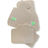 Beige Floor Mats For BMW i3 Series I01 ROVBUT Brand Tailored Set Perfect Fit Green SNIP Collection - AutoWin