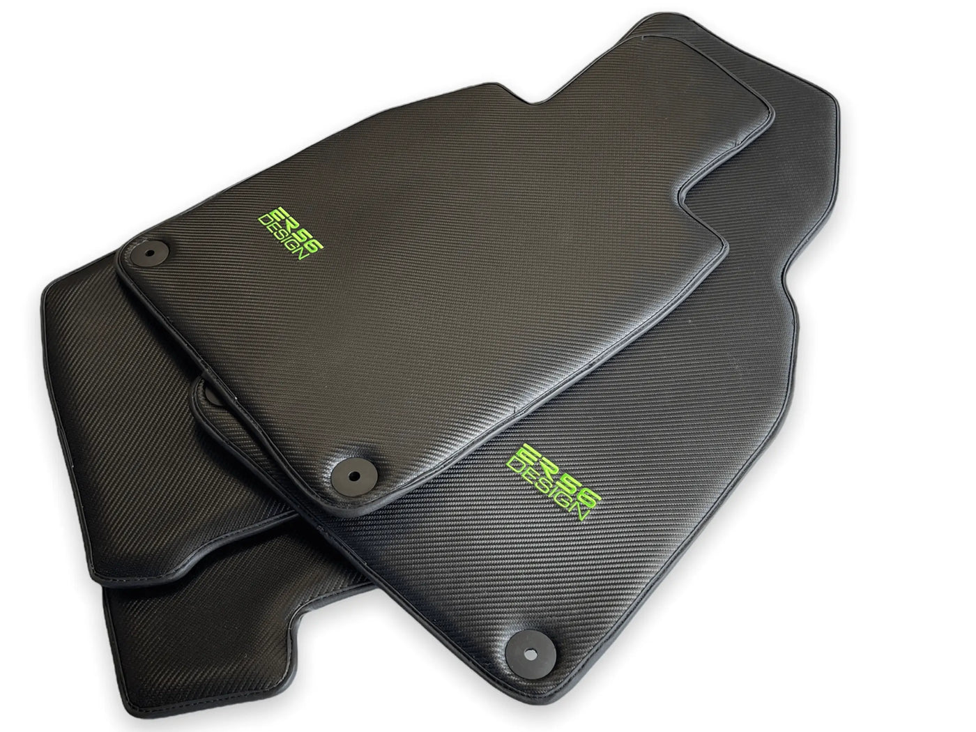 Carbon Fiber Floor Mats for Porsche 992 Gt2rs 2021-2022 Green Sewing - AutoWin