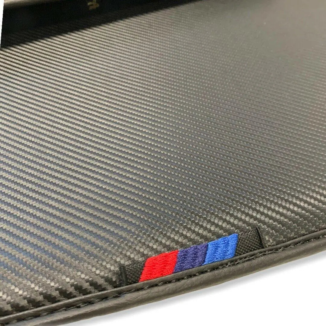 Floor Mats For BMW 7 Series F02 Autowin Brand Carbon Fiber Leather - AutoWin