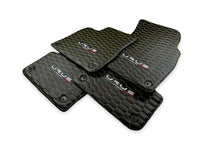 Floor Mats For Lamborghini Urus Leather Yellow Stitching - AutoWin