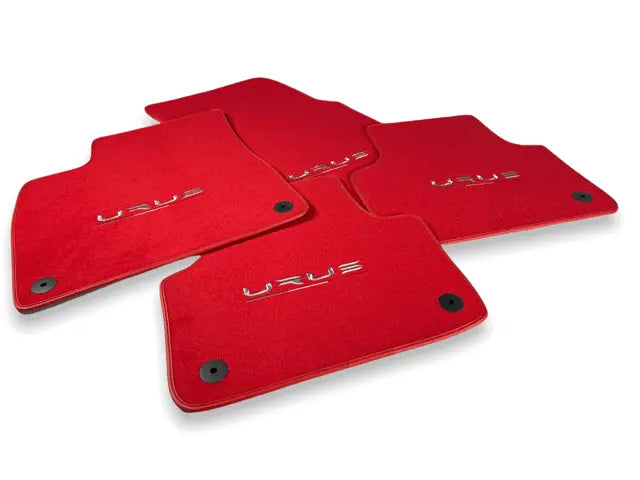 Floor Mats For Lamborghini Urus Red Tailored Carpets - AutoWin