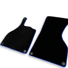Floor Mats For Mercedes-Benz SLR Mclaren 2005-2009 Black Blue Trim - AutoWin