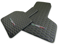 Green Stitched Leather Mats for Lamborghini Huracan