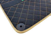 Floor Mats for Lamborghini Huracan Perfomante Alcantara Leather Gold Trim - AutoWin