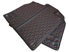 Leather Floor Mats for Lamborghini Aventador SV | Red Stitching - AutoWin