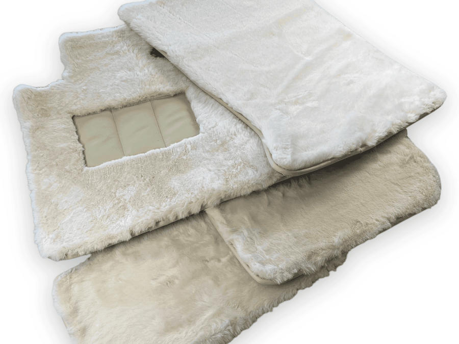 Luxury White Sheepskin Floor Mats for Rolls Royce Ghost Series II (2021-2024)