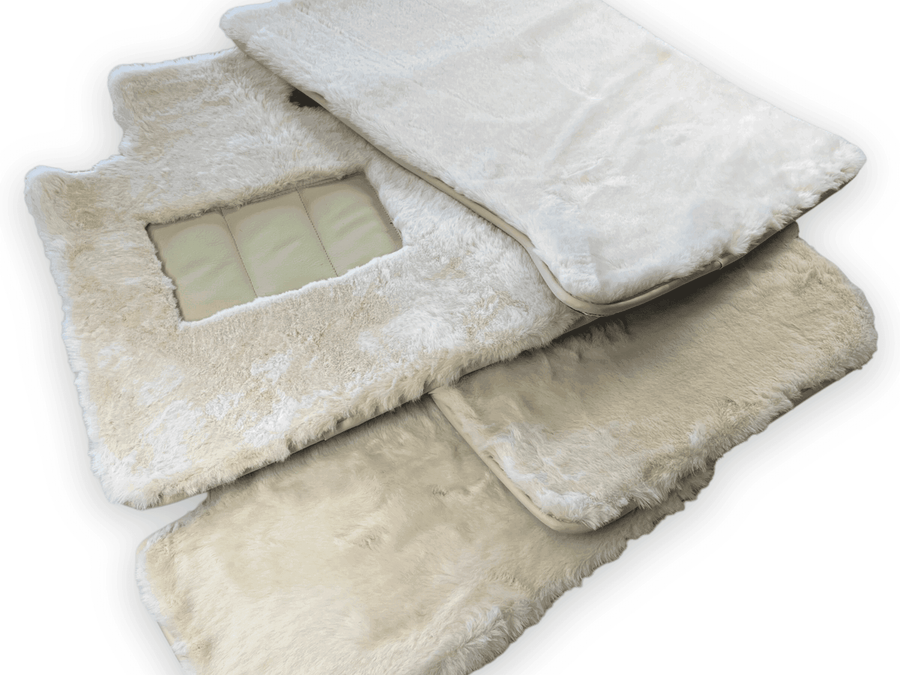 Luxury White Sheepskin Floor Mats for Rolls Royce Ghost Series II (2021-2024)