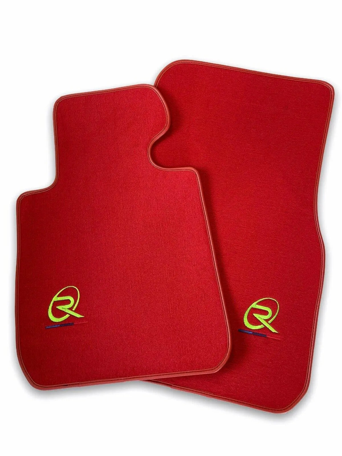 Red Floor Mats For BMW X5 Series F15 ROVBUT Brand Tailored Set Perfect Fit Green SNIP Collection - AutoWin
