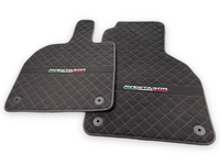 Alcantara Leather Floor Mats For Lamborghini Aventador | Red Stitching - AutoWin