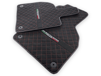 Alcantara Leather Floor Mats For Lamborghini Aventador | Red Stitching - AutoWin
