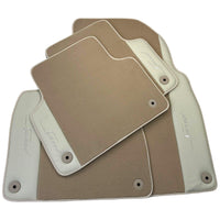 Beige Floor Mats for Bentley Mulsanne (2010-2020) with Leather - AutoWin
