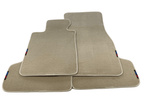 Beige Floor Mats For BMW 5 Series F10 With M Package - AutoWin