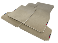 Beige Floor Mats For BMW M4 Series F82 With M Package AutoWin Brand - AutoWin