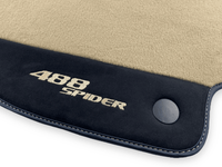 Beige Floor Mats For Ferrari 488 Spider 2015-2022 With Alcantara Leather - AutoWin