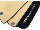Beige Floor Mats For Ferrari 812 Superfast With Alcantara Leather - AutoWin