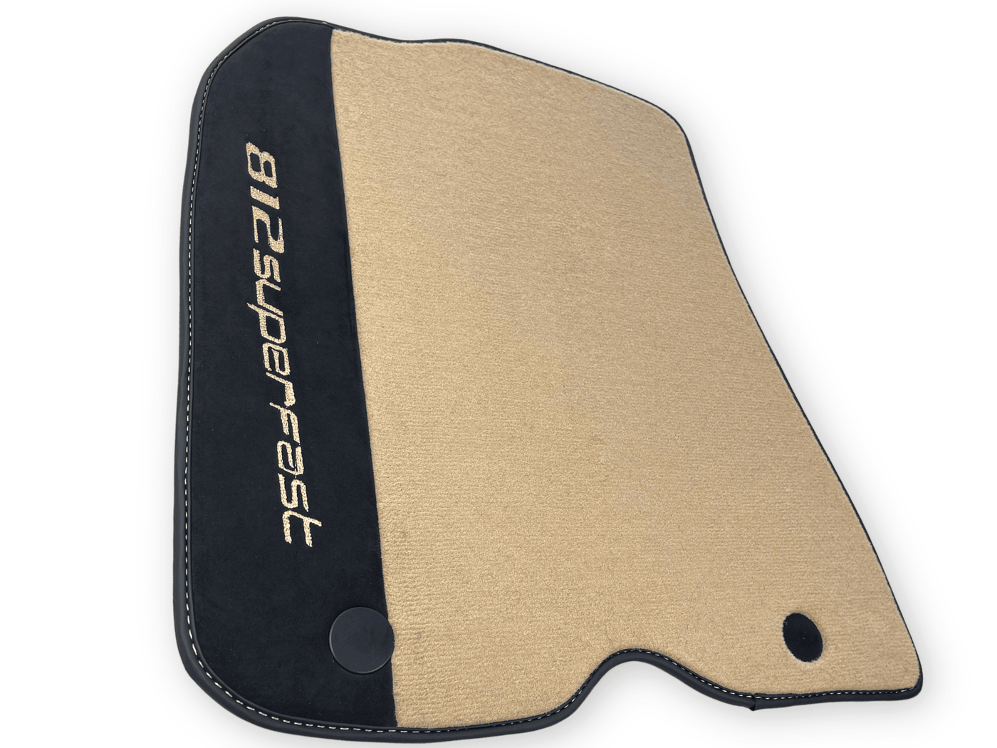 Beige Floor Mats For Ferrari 812 Superfast With Alcantara Leather - AutoWin