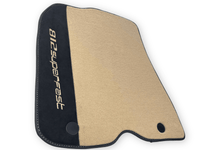 Beige Floor Mats For Ferrari 812 Superfast With Alcantara Leather - AutoWin
