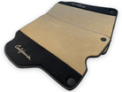 Beige Floor Mats For Ferrari California 2008-2014 With Alcantara - AutoWin