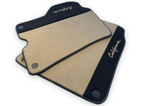 Beige Floor Mats For Ferrari California 2008-2014 With Alcantara - AutoWin