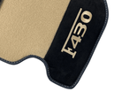 Beige Floor Mats For Ferrari F430 2004-2009 With Alcantara Leather - AutoWin