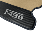 Beige Floor Mats For Ferrari F430 2004-2009 With Carbon Fiber Leather - AutoWin
