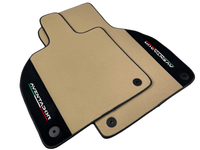 Beige Floor Mats for Lamborghini Aventador With Alcantara Leather - AutoWin