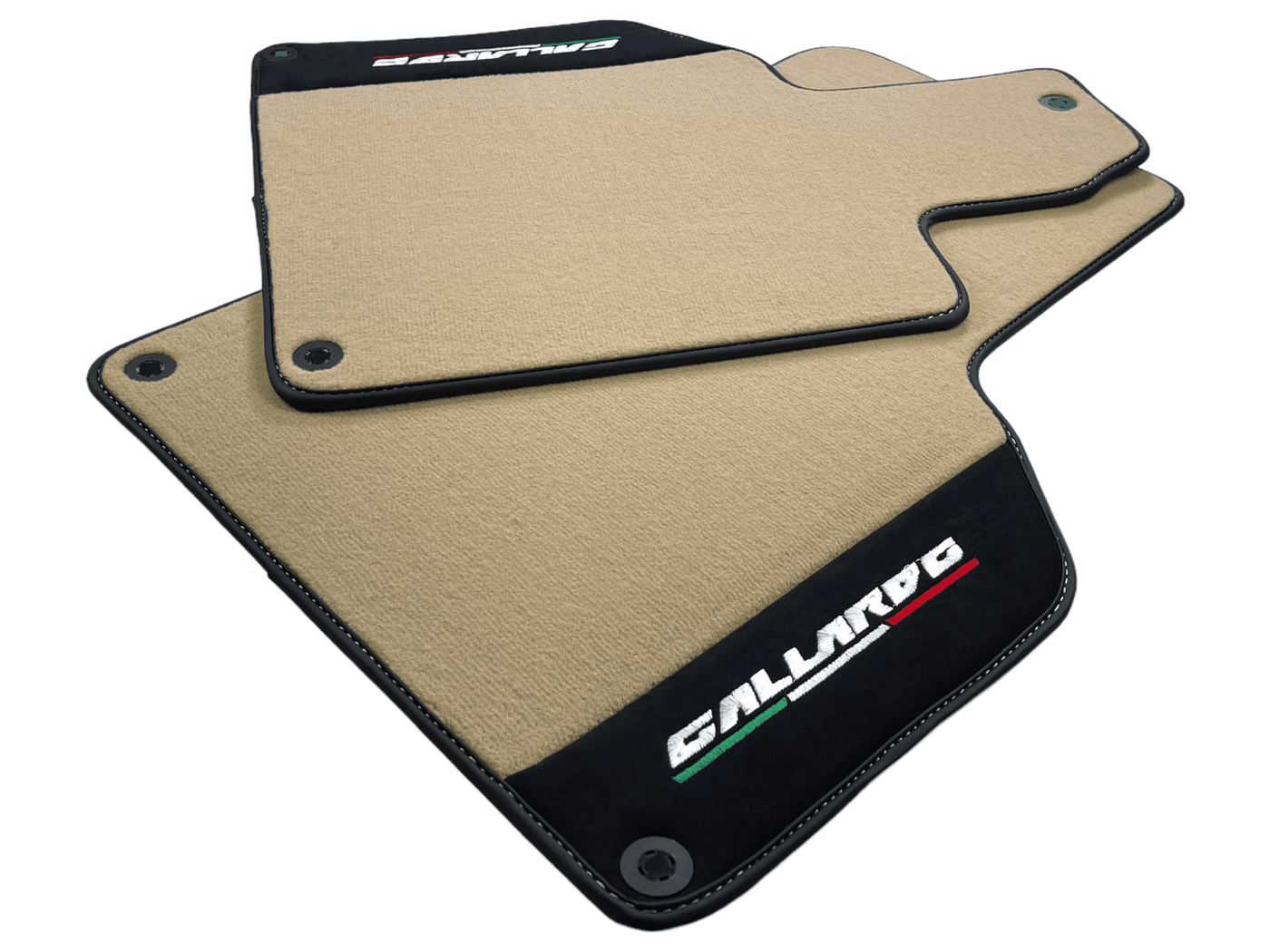 Beige Floor Mats for Lamborghini Gallardo With Alcantara Leather - AutoWin