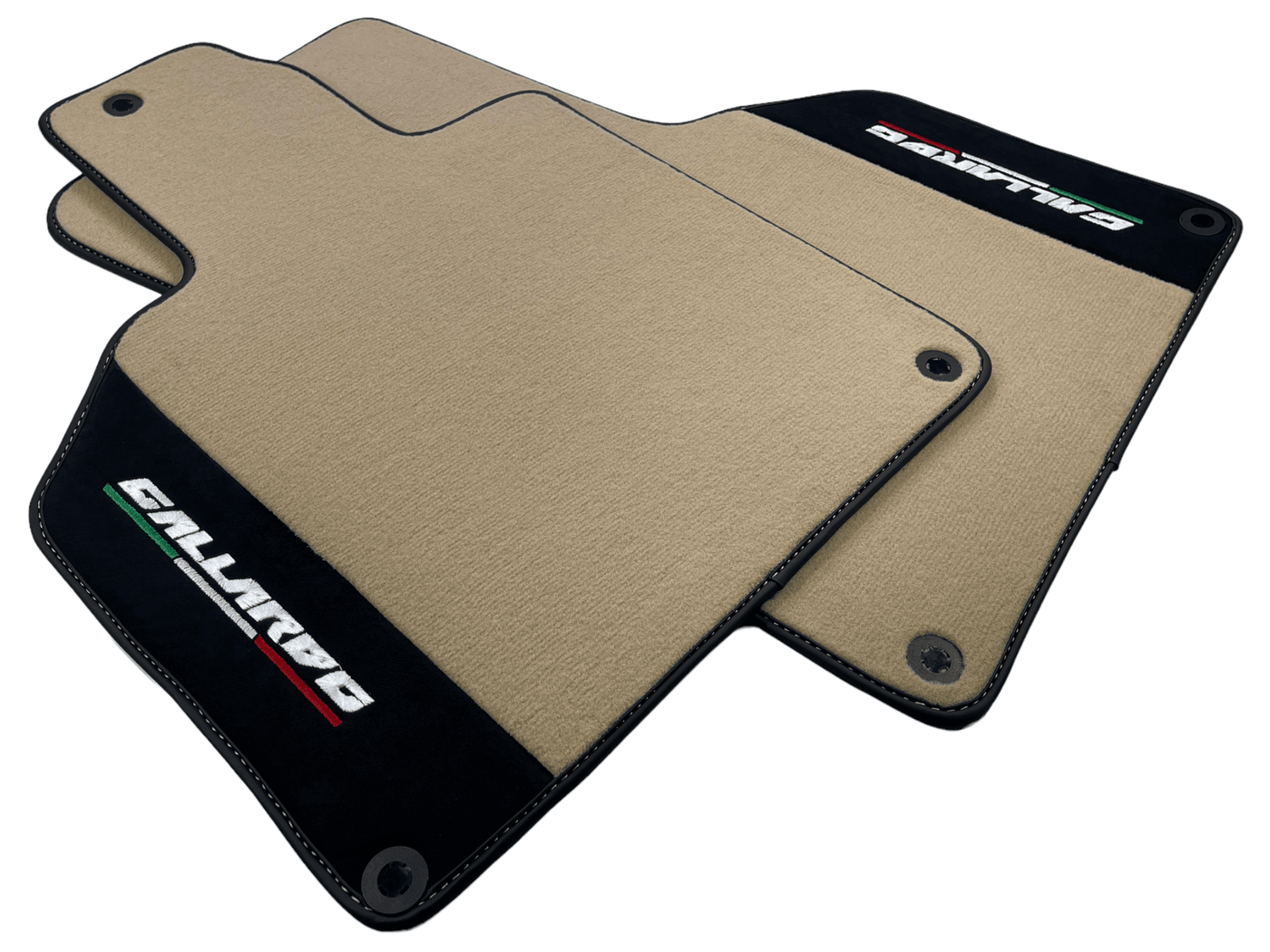 Beige Floor Mats for Lamborghini Gallardo With Alcantara Leather - AutoWin